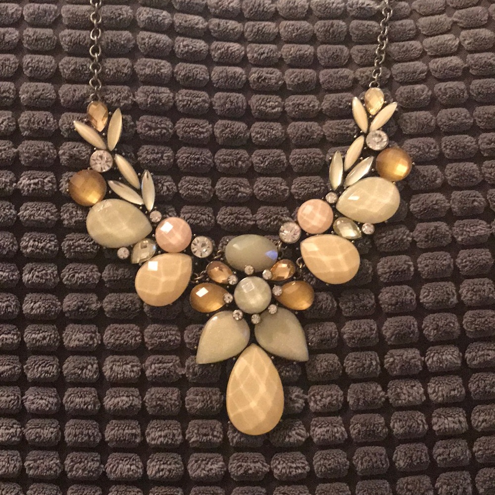 Beaded ten colored statement necklace